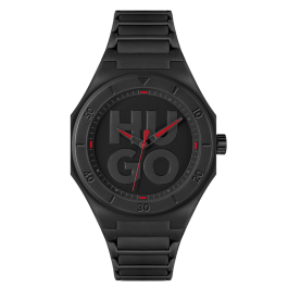 Relógio #Grail Preto TR90 e Silicone
