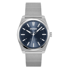 Relógio Homem Aço Malha Milanesa #ARK