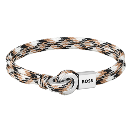 Pulseira Homem dupla aço nylon tricolor