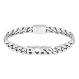Pulseira Homem malha corrente prateada