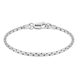 Pulseira Homem malha corrente prateada