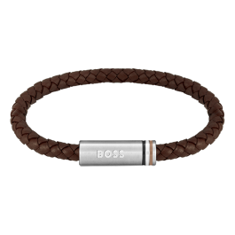 Pulseira Homem Pele e Aço ARES SINGLE