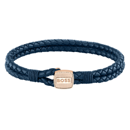 Pulseira Homem Pele e Aço D. Rosa SEAL