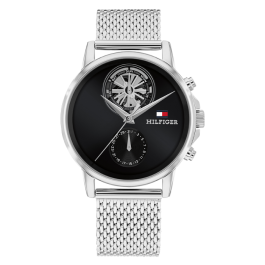 Relógio Homem Multifunções Malha Aço