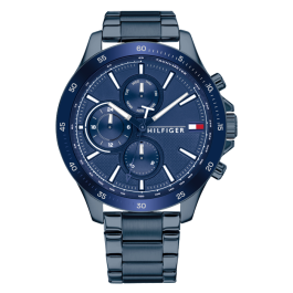 Relógio Multifunções Homem Aço Azul