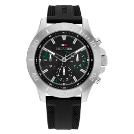 Relógio Multifunções Homem Aço Silicone