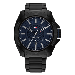 Relógio Homem Aço IP Preto