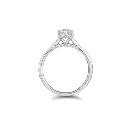 Anel Solitário Diana Ouro Branco 0.30ct