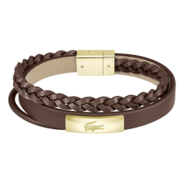 Pulseira Homem dupla pele e aço FUSION