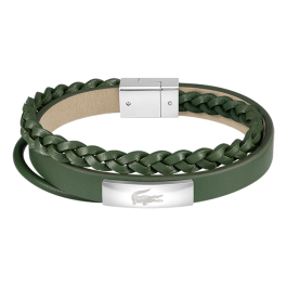 Pulseira Homem dupla pele e aço FUSION