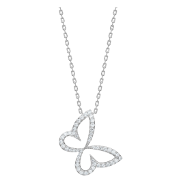 Colar PAMELANOR Borboleta Prateado