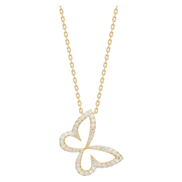 Colar PAMELANOR Borboleta Dourado