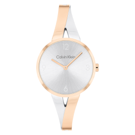Relógio Senhora Prateado e Dourado Rosa em Aço