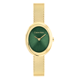 Relógio Senhora Dourado e Verde