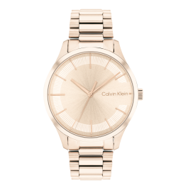 Relógio Senhora Dourado Rosa em Aço