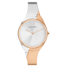 Relógio Senhora Prateado e Dourado Rosa Escovado