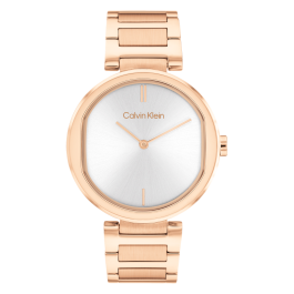 Relógio Senhora Dourado Rosa em Aço