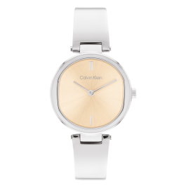 Relógio Senhora Dourado Rosa e Aço com Bangle