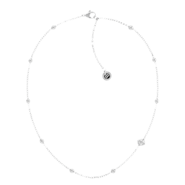 Colar esferas prateado