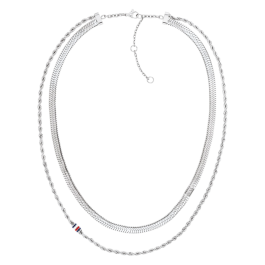 Colar Duplo Mulher Aço