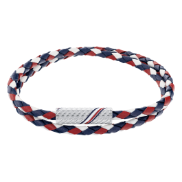 Pulseira Dupla Pele Tricolor e Aço Íman