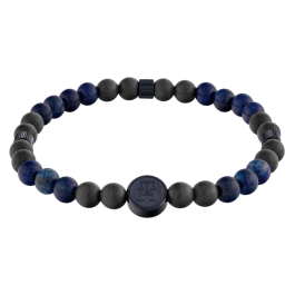 Pulseira Homem em Carbono e Lápis-Lazúli