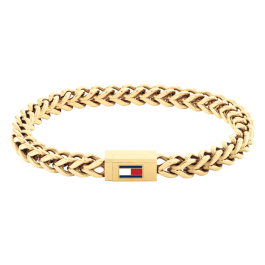 Pulseira Homem Aço Dourado Malha