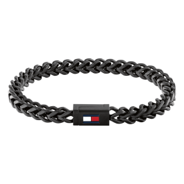 Pulseira Homem Aço Malha Preto