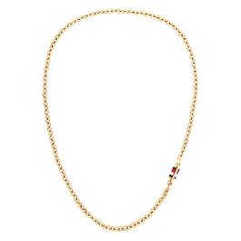 Colar Homem Aço Dourado Malha