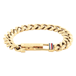 Pulseira Homem Aço Dourado Malha