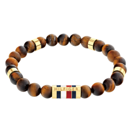 Pulseira Homem Aço e Olho de Tigre