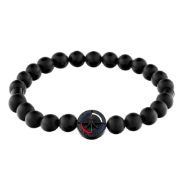 Pulseira Homem Aço IP Preto e Onix