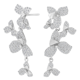 Brincos LouiseNor Compridos Prateados