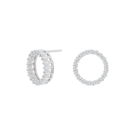 Brincos OBINOR Círculo Prateados