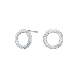 Brincos PAULANOR Círculo Prateados