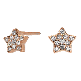 Brincos ALMA Estrela Dourado Rosa