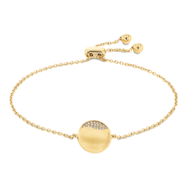 Pulseira em dourado com cristais