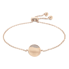 Pulseira em dourado rosa com cristais