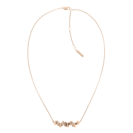 Colar em dourado rosa com cristais