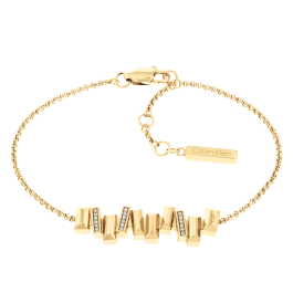 Pulseira Dourada com Cristais