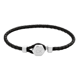 Pulseira Homem em Pele Preta