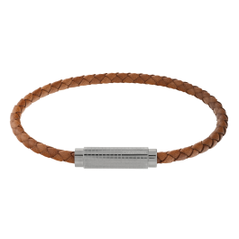 Pulseira Homem em Pele Castanha Escura