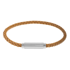 Pulseira Homem em Pele Castanha Clara