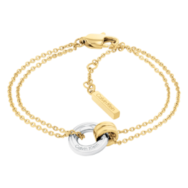 Pulseira Senhora em Aço e Dourado