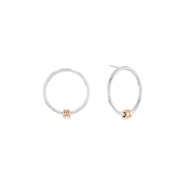 Brincos Senhora em Aço e Dourado Rosa