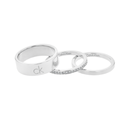 Trio de Anéis Senhora em Aço