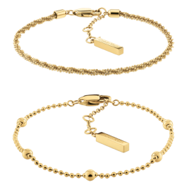 Pulseira Dupla Senhora em Dourado