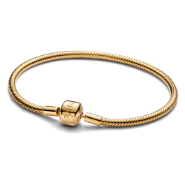 Pulseira Snake Dourada Fecho Barril