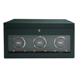 Caixa de Relógios Rotativa Tripla British Racing