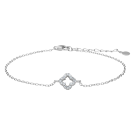 Pulseira PAMELANOR Trevo Prateada